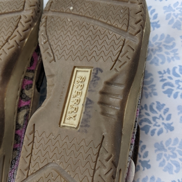 Sperry top Sider Shoe angelfish pink leopard boat shoe - Picture 8 of 10